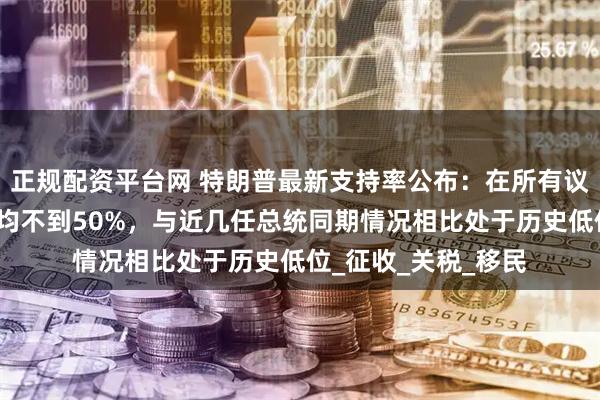 正规配资平台网 特朗普最新支持率公布：在所有议题上获得的支持率均不到50%，与近几任总统同期情况相比处于历史低位_征收_关税_移民